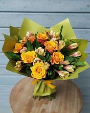 Букет цветов из:  Альстромерии и Розы в Калиновке