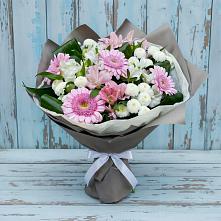 Букет цветов из:  Герберы, Альстромерии и Хризантемы в Калиновке