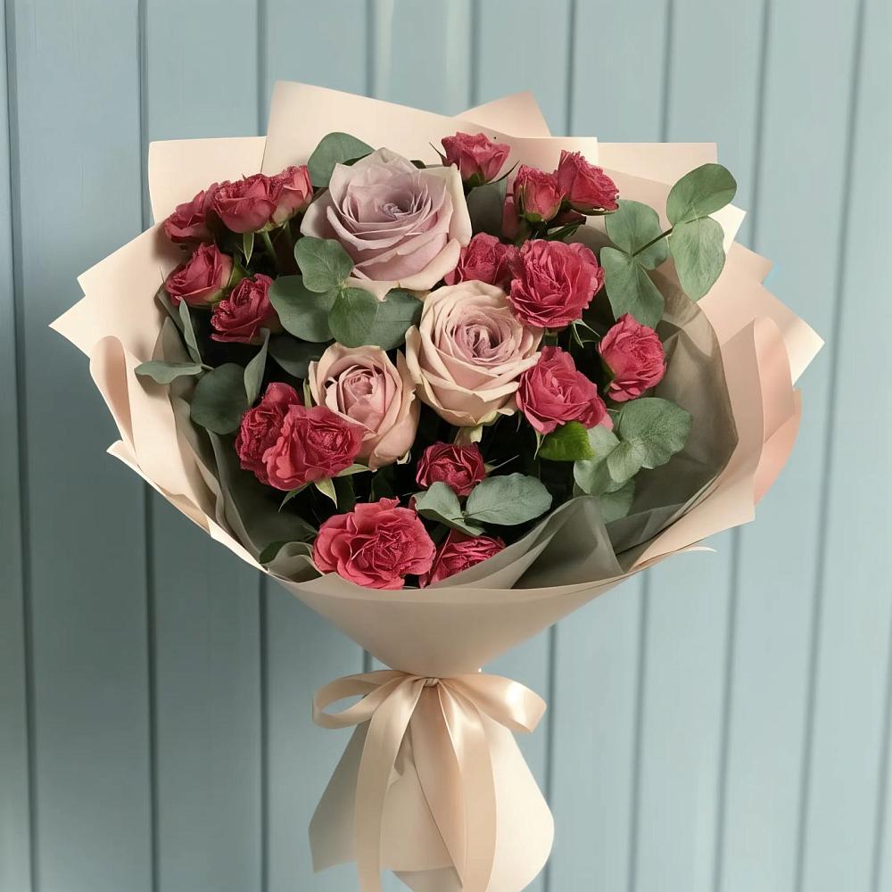 Букет цветов из: Гвоздики и Розы в Калиновке