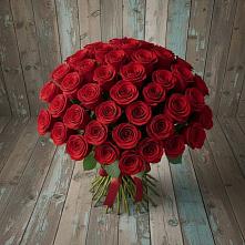 Букет 55 Красных роз Фридом #REPLACE_PRED# Калиновке