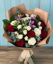 Букет цветов из:  Розы и Альстромерии #REPLACE_PRED# Калиновке