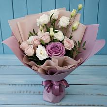 Букет цветов из:  Розы и Лизиантусы в Калиновке