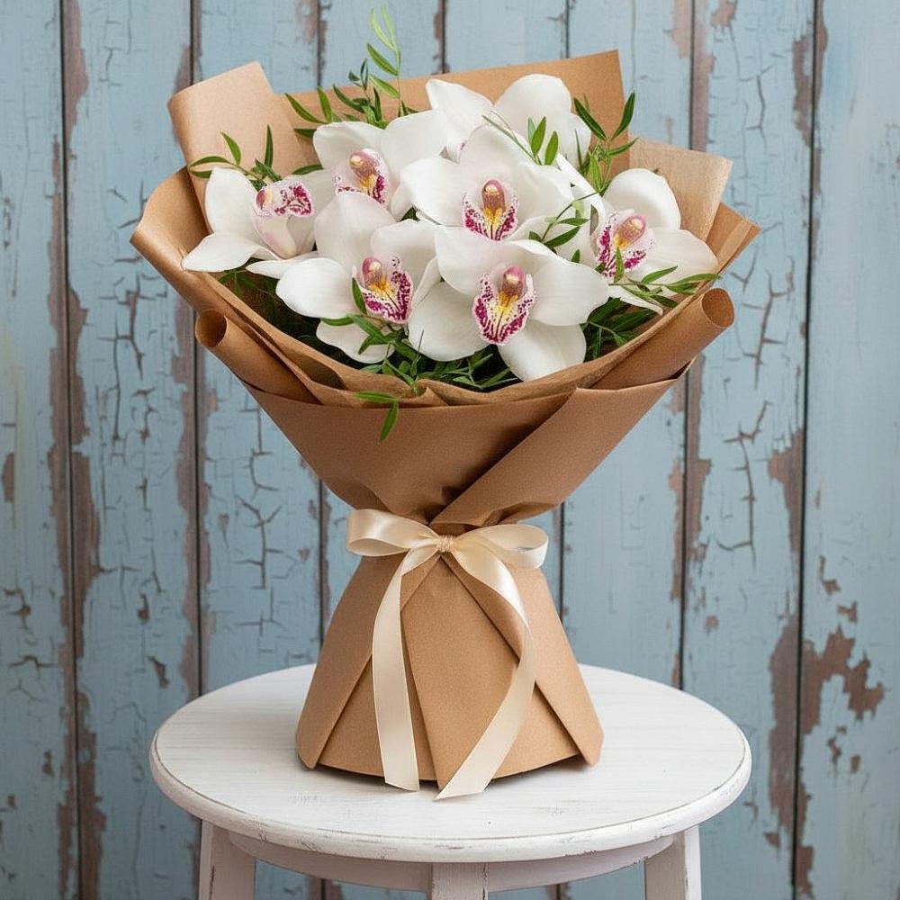 Букет цветов из: Орхидеи и Розы в Калиновке