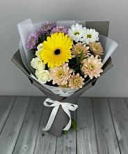 Букет цветов из:  Розы, Герберы и Хризантемы в Калиновке