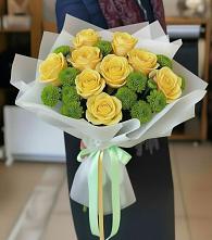 Букет цветов из:  Хризантемы и Розы в Калиновке