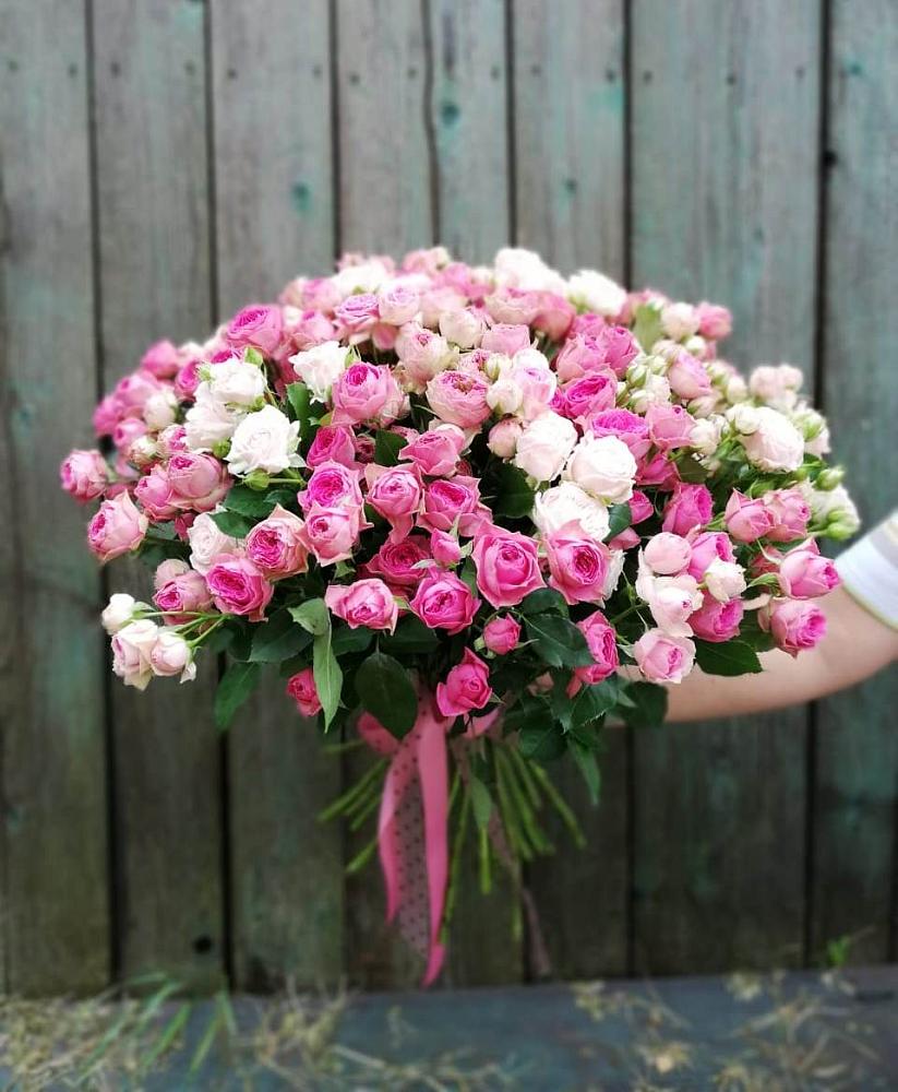 Букет Розовые кустовые розы Натали и Лав Лидия в Калиновке