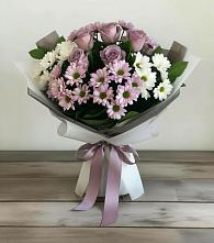 Букет цветов из:  Хризантемы и Розы #REPLACE_PRED# Калиновке