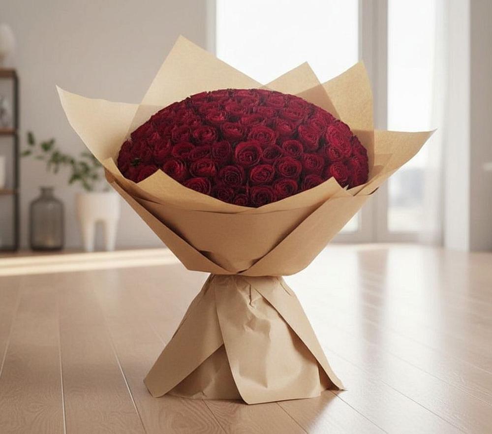 Букет 101 Красная роза в Калиновке