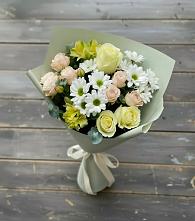 Букет цветов из:  Альстромерии, Розы и Хризантемы в Калиновке