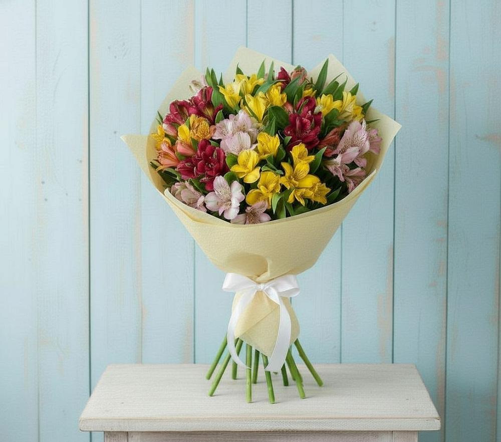 Букет цветов из: Альстромерии в Калиновке