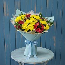 Букет цветов из:  Альстромерии и Хризантемы в Калиновке